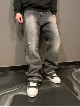 Jeans flare washed black