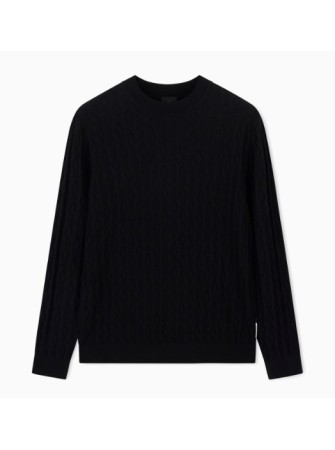 maglia lavorazione a onde armani