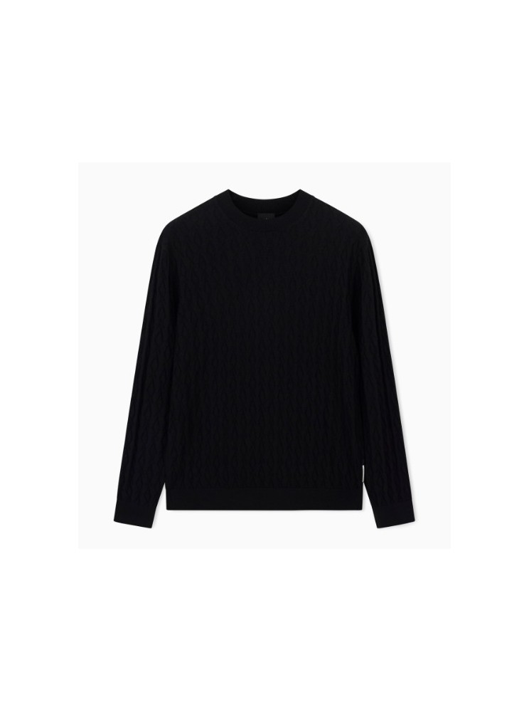 maglia lavorazione a onde armani