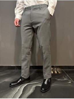 Pantalone no stiro con microfantasia