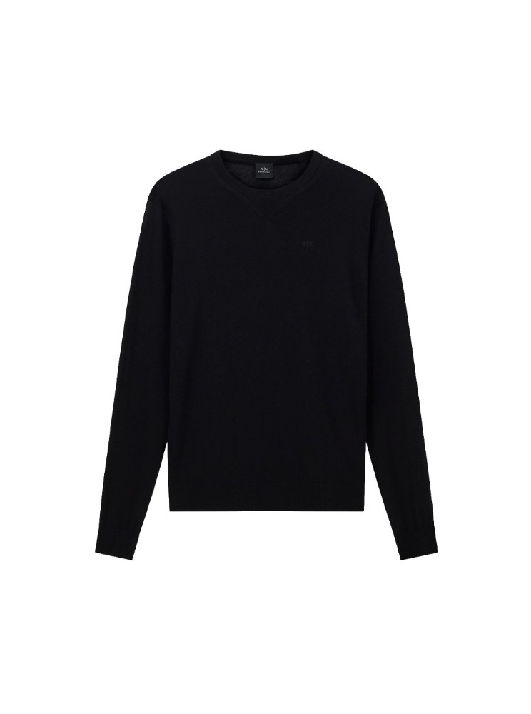 maglioncino armani exchange logo ricamato