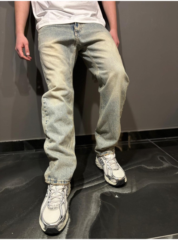 Jeans straight sand wash