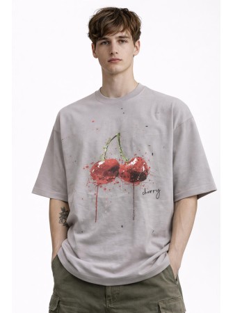 Maglia boxy cherry