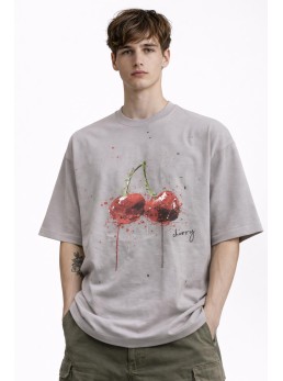 Maglia boxy cherry
