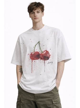 Maglia boxy cherry