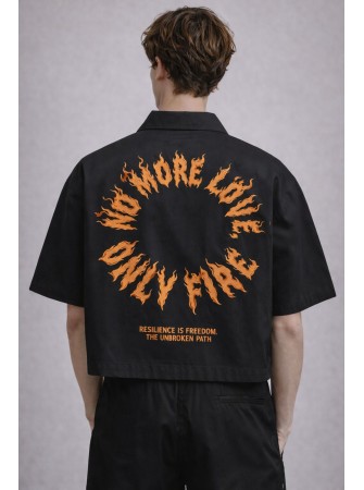 Camicia crop no more love