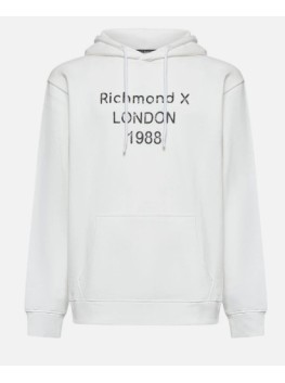 felpa richmond x cappuccio stampa