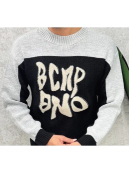 maglione misto lana con ricamo