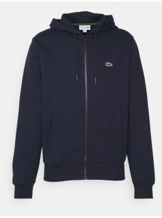 Felpa zip con cappuccio lacoste