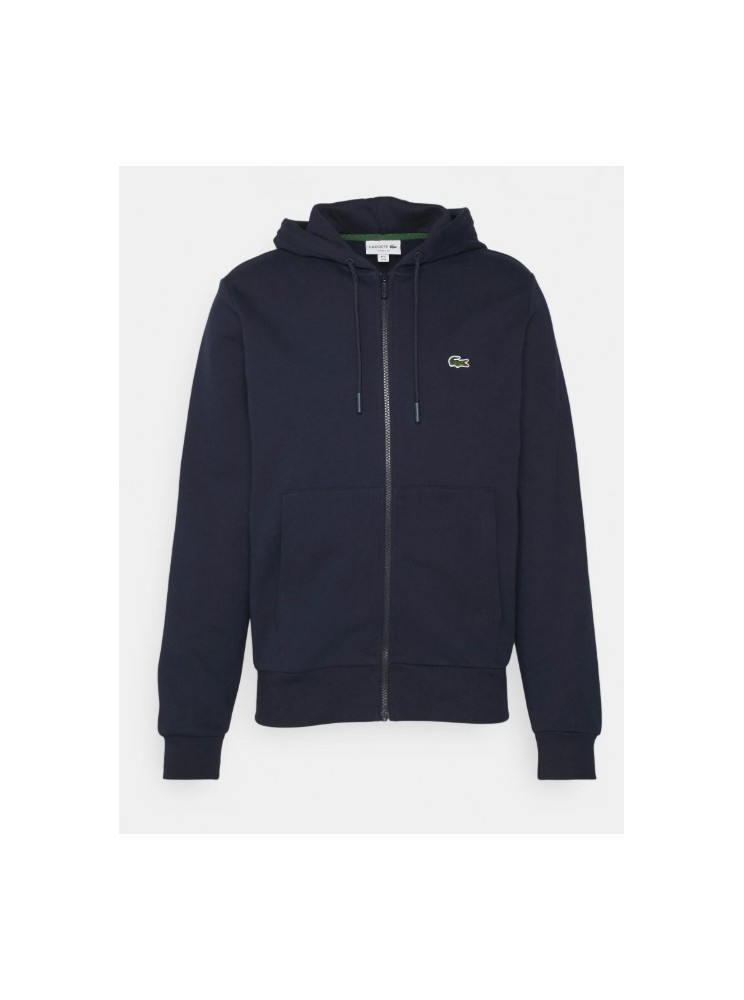 Felpa zip con cappuccio lacoste