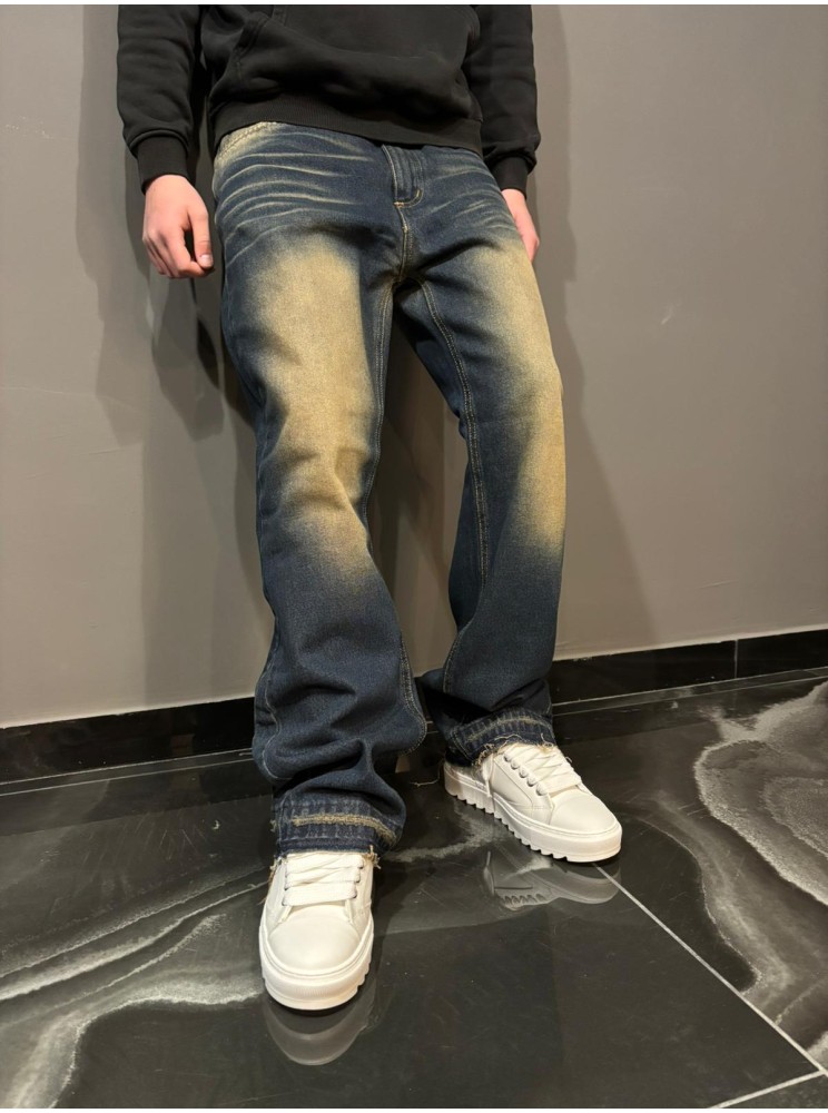 Jeans flare zebrato