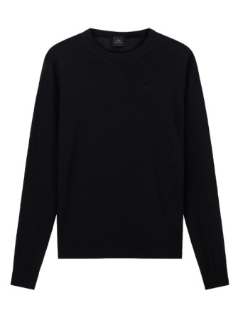 maglioncino armani exchange logo ricamato