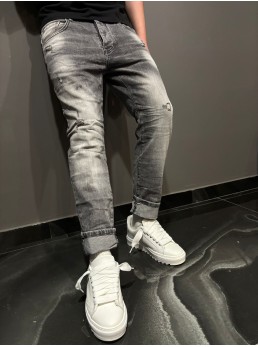Jeans skinny marmorizzato