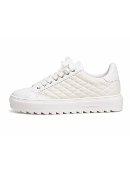 Sneaker in pelle trapuntata