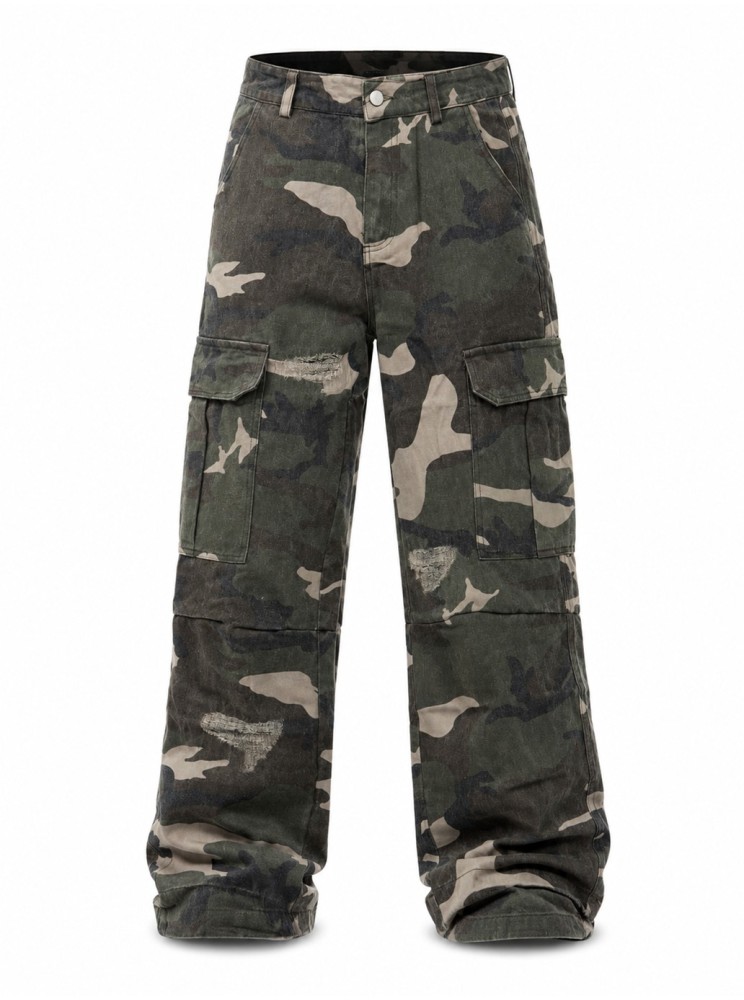 Jeans tela militare baggy